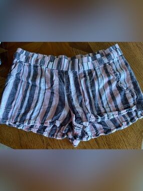 Women’s Pink & Navy Striped Lounge Shorts